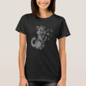 Cat Playing Ukelele Cool Kitten Uke Artist Guitar T-shirt (Voorkant)