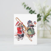 Cat Plays Trombone in the Snow Briefkaart (Staand voorkant)