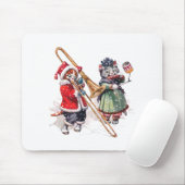 Cat Plays Trombone in the Snow Muismat (Met muis)