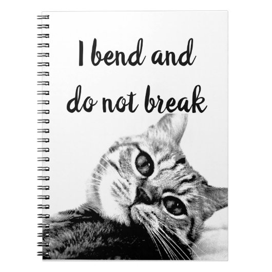 Cat Poets Jean de La Fontaine I bend not break Notitieboek (Voorkant)