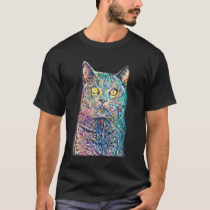 Cat Pointillism Filter Cat Owner T-shirt