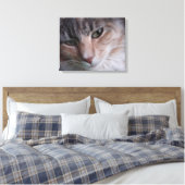Cat Portrait Canvas Afdruk (Insitu (Slaapkamer))