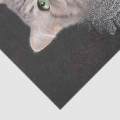 Cat Portrait Tissuepapier (Detail)