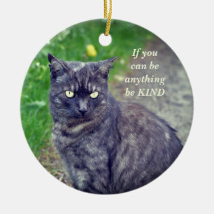 Cat Posing on a Walk Motivatie Keramisch Ornament
