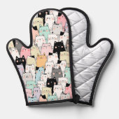 Cat pot holder kitchen mitt  (Recto/Verso)