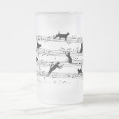 Cat Pplay Note Music, Cat Music, Black Cat Cat Cft Matglas Bierpul (Center)