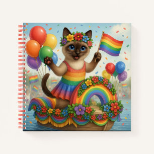 Cat Pride Paws Kat-geïnspireerde Pride LGBTQ Notitieboek