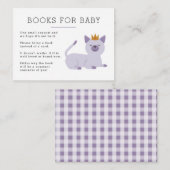 Cat Princess Book Request Baby shower Informatiekaartje (Voorkant / Achterkant)