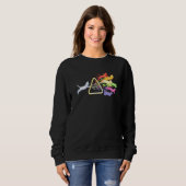 Cat Prism Rainbow Light Physics Science Spectral C Trui (Voorkant volledig)