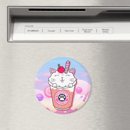 Cat Puccino Magnet Magneet (Insitu (Vaatwasser))