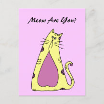 Cat Pun Cute Briefkaart