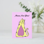 Cat Pun Cute Briefkaart (Staand voorkant)