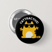 Cat Pun Dark BG Ronde Button 5,7 Cm (Voorkant /achterkant)