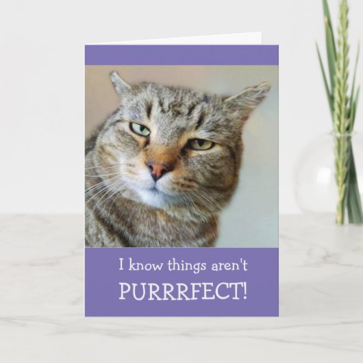 Cat Pun en Joke worden goed Kaart (Voorkant)