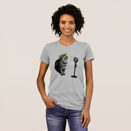 Cat Punk, Fun Graphic T-Shirt (Devant entier)