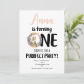 Cat Purrfect Anniversaire Fête Invitation (Debout devant)