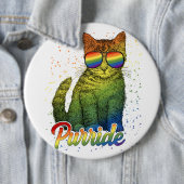 Cat Purride LGBT Ronde Button 6,0 Cm (In situ)