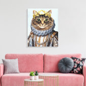 Cat Queen Canvas Afdruk (Insitu (Woonkamer))