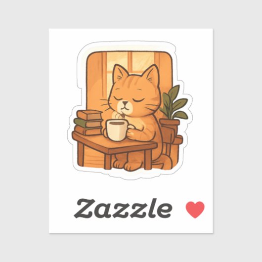 Cat Quiet but Focused Sticker (Vel)