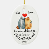 Cat Quote met aangepaste kerstfeestjes Keramisch Ornament (Voorkant)