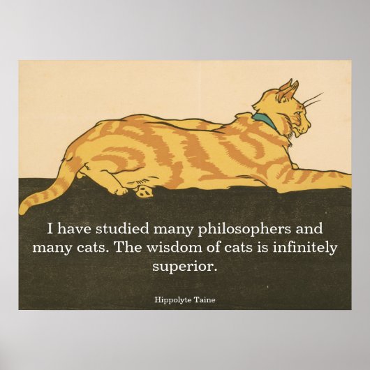 Cat quote van Hippolyte Taine, Edward Penfield Poster (Voorkant)