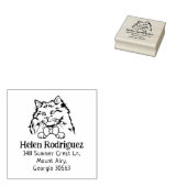 Cat rag pop retouradres 	rubberstempel (Gestempeld)