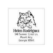 Cat rag pop retouradres 	rubberstempel (Afrduk)