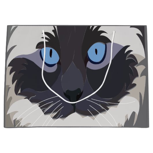 Cat Ragdoll Blue Eyes Kat Groot Cadeauzakje (Voorkant)