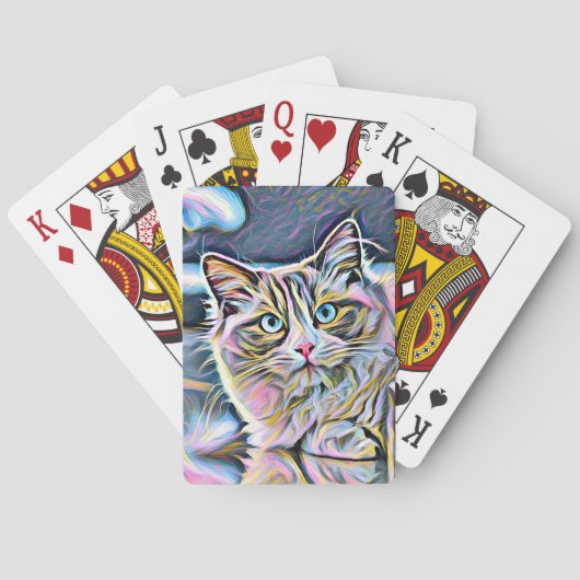 Cat ragdoll kitten pokerkaarten (Achterkant)
