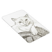 Cat Ragdoll Portrait Flexible Magnet (Côté Droit)