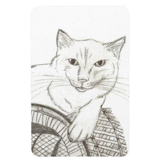 Cat Ragdoll Portrait Flexible Magnet (Vertical)