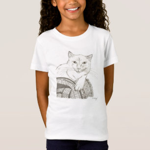 Cat Ragdoll Portrait Girls Baby Doll T-shirt