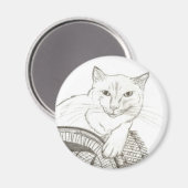 Cat Ragdoll Portrait Magnet (Recto/Verso)