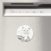 Cat Ragdoll Portrait Magnet (In Situ (Lave-vaisselle))