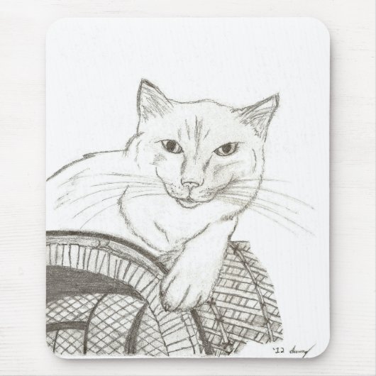 Cat Ragdoll Portrait Mousepad Muismat (Voorkant)