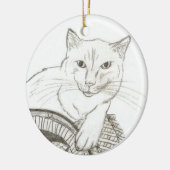 Cat Ragdoll Portrait Ornament (Links)