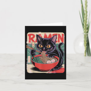 Cat Ramen Anime Design voor Vrouwen Mannen Kinder Kaart