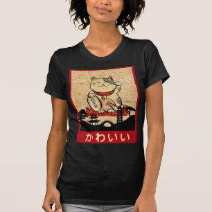Cat Ramen Bowl Anime Japanse noedels Kawaii Neko T-shirt