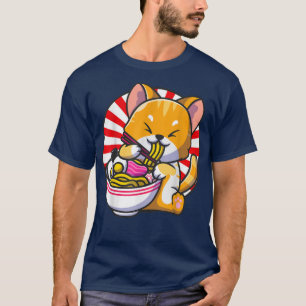 Cat Ramen Bowl Anime Japanse noedels Kawaii Neko  T-shirt