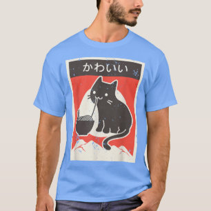 Cat Ramen Bowl Anime Japanse noedels Kawaii Neko T-shirt