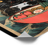 Cat Ramen Japanese Funny Graphic Kawaii Anime  Poster (Hoek)