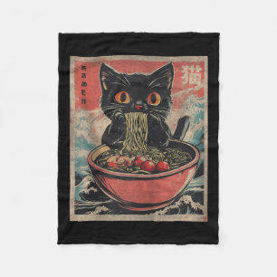Cat Ramen Japanese Funny Kawaii Cat Graphic Mannen Fleece Deken