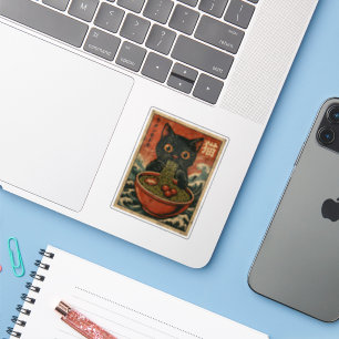 Cat Ramen Japanse Grappige Grafische Kawaii Kat An Sticker