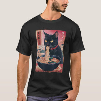 Cat Ramen Noodle Japanese Kawaii Anime Ramen Cat M T-shirt