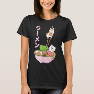 Cat Ramen Shirt Girls Vrouwen Mannen Japanse Kawai