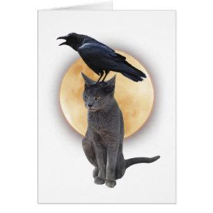 Cat Raven Moon Kaart