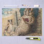 Cat Reading a Book by Louis Wain Tissuepapier (Craft)