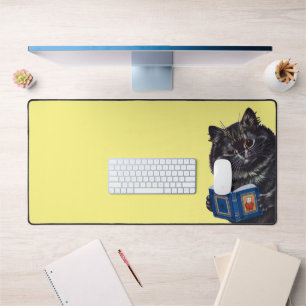 Cat Reading a Book, Louis Wain Bureaumat