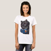Cat Reading a Book, Louis Wain T-shirt (Voorkant volledig)