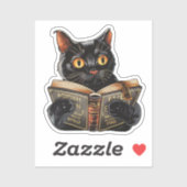 Cat Reading Sticker (Vel)